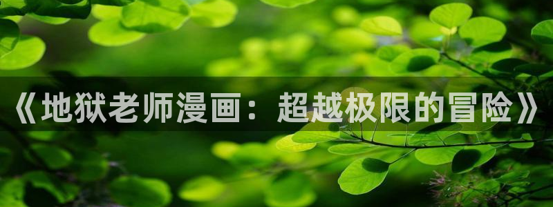 bl漫画新新：《地狱老师漫画：超越极限的冒险》